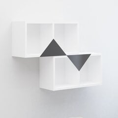 Seinariiul Kalune Design Wall Shelf 775(IV), 90 cm, valge/must hind ja info | Riiulid | kaup24.ee