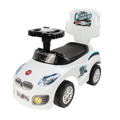 Laste lükatav tõukeauto käepidemega Smiki, valge hind ja info | Imikute mänguasjad | kaup24.ee