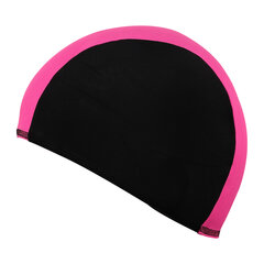 Ujumismüts Lucra SM-089 kahevärviline, riidest, must-roosa hind ja info | Ujumismütsid | kaup24.ee