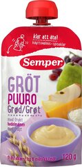 Riisi- ja kaerapuder pirni, mango, viinamarja ja õunamahlaga Semper 6 kuud, 120 gr hind ja info | Püreed | kaup24.ee