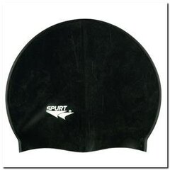 Ujumismüts Spurt Solid, Must hind ja info | Ujumismütsid | kaup24.ee