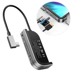Adapteri jaotur Baseus Hub USB Type C to USB 3.0 / 4K HDMI / Tf-kaardilugejale, SD / USB Type C Pd / 3.5Mm minipesa, hall hind ja info | USB jagajad, adapterid | kaup24.ee