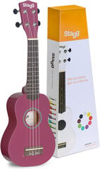 Soprano ukulele + ümbris Stagg US-VIOLET hind ja info | Kitarrid | kaup24.ee