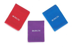 Treeningkummide komplekt Delta BFE240, 120 x 7,5 cm, 3 tk. hind ja info | Treeningkummid | kaup24.ee