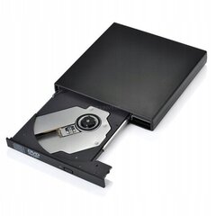 Slim USB 2.0 väline CD / DVD-R / RW lugeja hind ja info | Optilised seadmed | kaup24.ee
