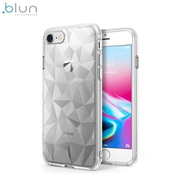 Blun 3D Prism Shape Super Thin Silicone Back cover case for Xiaomi Redmi Go Transparent hind ja info | Telefoni kaaned, ümbrised | kaup24.ee