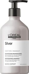 Kollast tooni neutraliseeriv šampoon hallidele ja heledatele juustele L'Oreal Professionnel Serie Expert Silver 500 ml hind ja info | Šampoonid | kaup24.ee