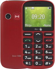 Doro 1360, (LT, LV, EE), Red цена и информация | Мобильные телефоны | kaup24.ee