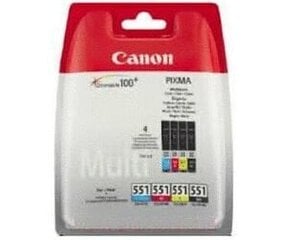 Tindiprinteri värvikomplekt CANON CLI-551cmybk hind ja info | Tindiprinteri kassetid | kaup24.ee