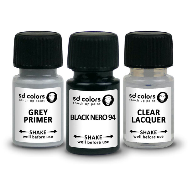 SD COLORS BLACK NERO 94 VESPA Kriimustuste parandamise värv 8ml Värvikood 94 BLACK NERO (Värv+primer+lakk) hind ja info | Auto värvikorrektorid | kaup24.ee