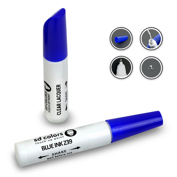 SD COLORS BLUE INK Z39 NISSAN Kriimustuste parandamise värv 12ML Värvikood Z39 BLUE INK (Värv+lakk)