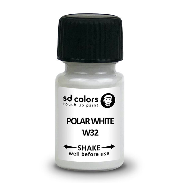SD COLORS POLAR WHITE W32 MITSUBISHI Kriimustuste parandamise värv 8ml Värvikood W32 POLAR WHITE hind ja info | Auto värvikorrektorid | kaup24.ee