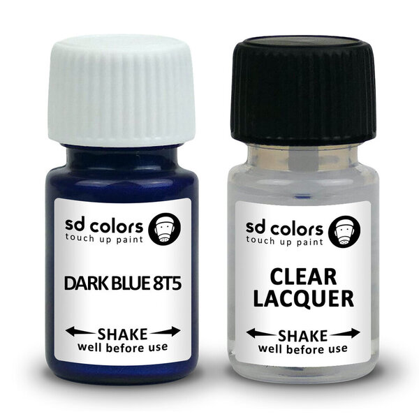 SD COLORS DARK BLUE 8T5 TOYOTA Kriimustuste parandamise värv 8ml Värvikood 8T5 DARK BLUE (Värv+lakk) hind ja info | Auto värvikorrektorid | kaup24.ee
