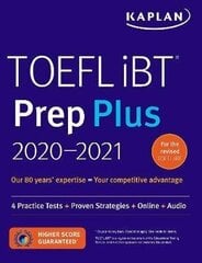 Toefl Ibt Prep Plus 2020-2021: 4 Practice Tests Plus Proven Strategies Plus Online Plus Audio hind ja info | Õpikud | kaup24.ee
