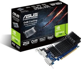 Asus GeForce GT730-2GD5-SL-BRK 2GB GDDR5 PCIE Silent 90YV06N2-M0NA00 hind ja info | Videokaardid (GPU) | kaup24.ee