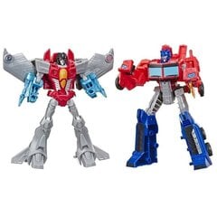 Hasbro Transformers Cyberverse - Optimus Prime + Starscream (15-16 cm), E5557 hind ja info | Poiste mänguasjad | kaup24.ee