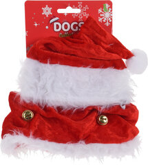 Koera jõulukostüüm, punane hind ja info | Riided koertele | kaup24.ee