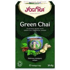 Roheline tee vürtsidega Yogi Tea Green Chai, 17 tk hind ja info | Tee | kaup24.ee
