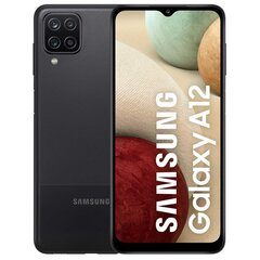 Nutitelefon Samsung Galaxy A12 4/64GB must : SM-A127FZKVEUB hind ja info | Mobiiltelefonid | kaup24.ee