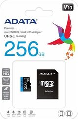 ADATA AUSDX256GUICL10A1-RA1 hind ja info | Mobiiltelefonide mälukaardid | kaup24.ee