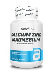 Toidulisand Biotech Ca-Mg-Zn 100 tabletti hind ja info | Vitamiinid | kaup24.ee