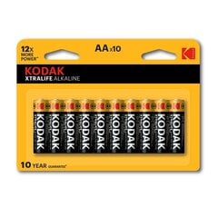 Kodak XTRALIFE alkaline AA patareid, 10tk hind ja info | Patareid | kaup24.ee