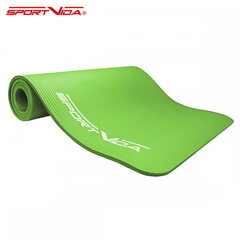 Treeningmatt SportVida NBR Thicker Non-Slip Exercise Mat 180x60x1.5 cm, roheline hind ja info | Joogamatid | kaup24.ee