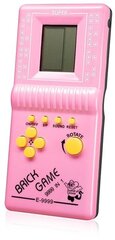 Классический Тетрис Brick Game E-9999, розовый цена и информация | Развивающая игра «Фигуры со шнуровкой» | kaup24.ee