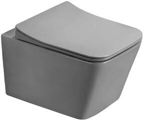 WC-pott Mexen Teo Rimless Duroplast Slim koos aeglaselt sulguva kaanega, Light grey mat hind ja info | WС-potid | kaup24.ee