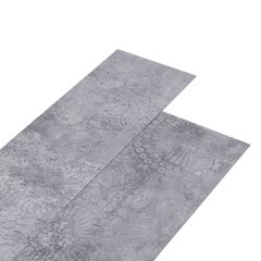 Põrandapaneelid vidaXL, betoonhall, PVC, 5,21 m², 2 mm hind ja info | Laminaatpõrandad | kaup24.ee