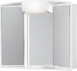Шкафчик для ванной комнаты с зеркалом 59x50x15см 40Вт ANGY, белый цена и информация | Зеркала | kaup24.ee