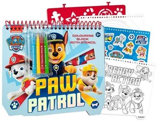 Värviraamat Paw Patrol kleebiste ja šabloonidega hind ja info | Värviraamatud | kaup24.ee