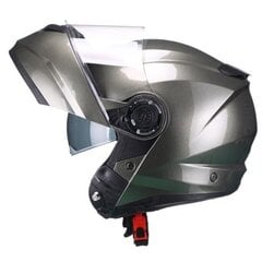 Motokiiver Furio tõstetava lõuaga, metallist värv hind ja info | Mootorratta kiivrid | kaup24.ee