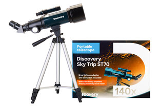 Teleskoop Discovery Sky Trip ST70, koos raamatuga hind ja info | Mikroskoobid ja teleskoobid | kaup24.ee