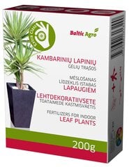 Lehtdekoratiivsete taimede väetis Baltic Agro, 200g hind ja info | Kuivväetised | kaup24.ee