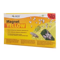 Mini MAGNET yellow (20X12 cm) – lehetäide, karilaste, kaevandikärblaste liimpüünis hind ja info | Hooldusvahendid taimedele | kaup24.ee