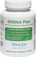 Vitamiinikompleks koertele ja kassidele Vetosan DERMA Plus, intensiivne naha ja karvade taastamine, toetatud dermatoloogiline ravi, 60 tabletti hind ja info | Toidulisandid ja parasiitide vastased tooted | kaup24.ee