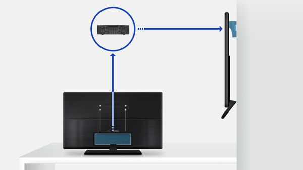 Dvejopos funkcijos gembė: monitorių galima pastatyti ant stovo arba pritvirtinti prie sienos. 